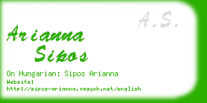 arianna sipos business card